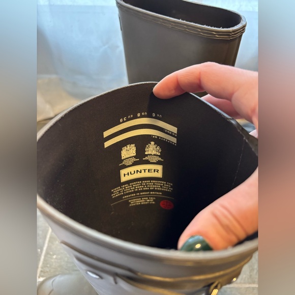 Matte Green Tall Hunter Boots - Picture 5 of 5